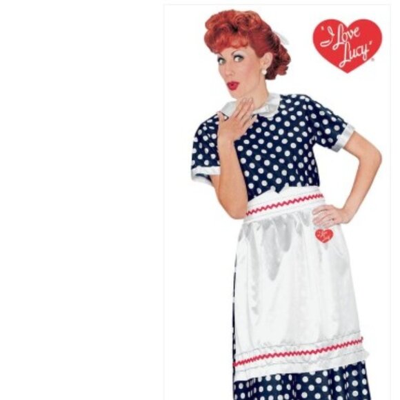 Classic I Love Lucy Polka Dot Costume - Picture 1 of 11